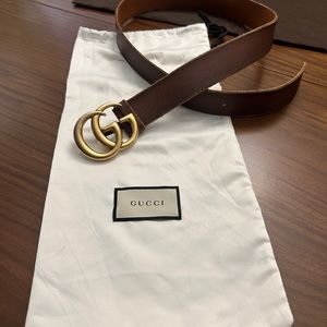Gucci GG logo belt. Size 90 brown